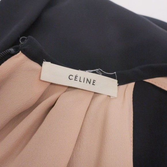Celine Dress Black Silk Sleeveless Pleated - Picture 6 of 6